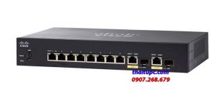 Cisco 8-port Gigabit PoE+ (support 60W PoE Port) with 62W power budget - SG350-10P-K9