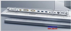 Đế chuyển đổi Type-C sang cổng USB 3.0+Thẻ SD / TF đọc + Gigabit Lan + Audio + VGA + HDMI + DVI Type-C UGREEN 50844