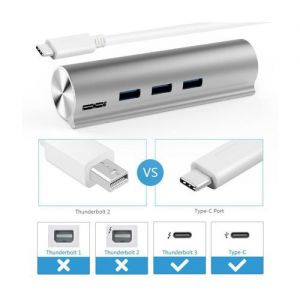 Bộ chia USB Type-C ra 3 cổng USB 3.0 Unitek Y-3095 + Lan Gigabit