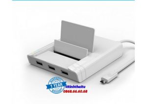 Hub USB 2.0 3 Ports + LAN + OTG Dock Unitek (Y - 2175)