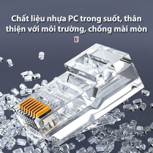 Hạt mạng RJ45 Cat6/Cat6e 100c chính hãng Ugreen 60558