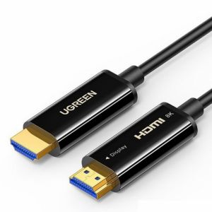 CÁP HDMI UGREEN 80407 15M HỖ TRỢ 8K@60HZ (HDMI 2.1, SỢI QUANG)