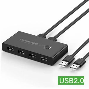 UGREEN 30767 BỘ CHUYỂN MẠCH USB 2.0 GỘP 4 THIẾT BỊ VÀO 2 MÁY TÍNH CAO CẤP US216 20030767