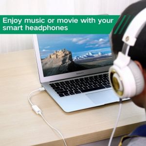 USB SOUND CARD - CÁP CHUYỂN USB RA AUDIO 3.5MM HỖ TRỢ MIC VÀ TAI NGHE UGREEN 30712