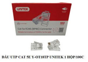 ĐẦU MẠNG UTP RJ45 CAT 5E Y-OT18TP HÃNG UNITEK