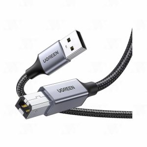 Cáp máy in USB A to USB B, dài 3m, dây dù bọc nhôm chính hãng Ugreen 80804