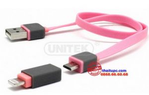 UNITEK Y-C440A Cáp USB 2.0 sang microUSB kèm chuyển đổi microUSB sang Lightning