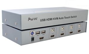 KVM Switch HDMI 4 vào 1 hỗ trợ full HD, 3D Dtech DT-8141