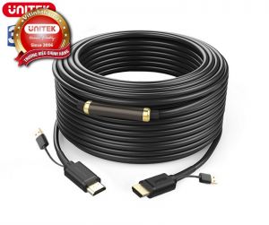 Cáp HDMI  Unitek chính hãng cao cấp (60m) + USB Unitek (Y-C 175)