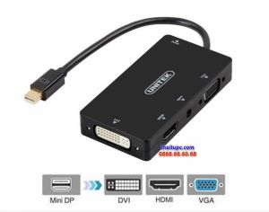 CÁP MINIDISPLAYPORT - HDMI DVI VGA AUDIO UNITEK (Y - 6354BK)