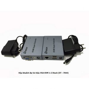 Bộ khuếch đại VGA qua Lan 100m có KVM DTECH DT-7044