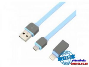 Cáp USB 2.0 -> Iphone 5 + Micro USB Unitek (Y - 440APK) (Dây Dẹp)