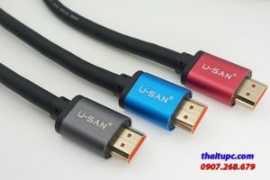 Cáp HDMI dài 3m U-SAN X2102 chuẩn 2.0 hỗ trợ Ethernet 3D 4K 60Mhz