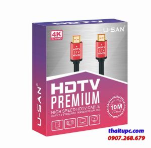 Cáp HDMI dài 10m U-SAN XN2106 chuẩn 2.0 hỗ trợ Ethernet 3D 4K 60Mhz