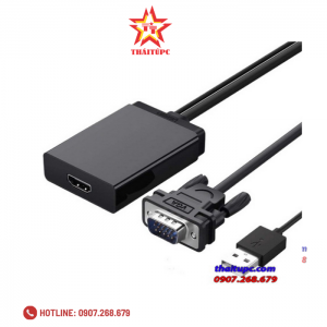 Cáp Chuyển VGA sang HDMI + Audio 3.5mm Ugreen 60814