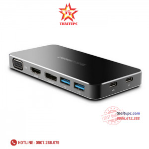 Cable USB-C to VGA+HDMI+DP+2*USB 3.0+Type-C Ugreen 40872