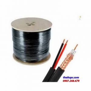 Cáp camera + dây nguồn Watashi RG6+2C WCP 044 500m (đen)