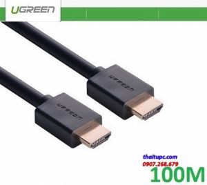 Cáp HDMI 1.4 100m Cao cấp Ugreen 50410 Hỗ trợ Ethernet, 4K, 2K có Chip khuếch đại