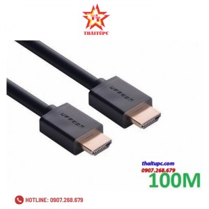 Cáp HDMI 1.4 100m Cao cấp Ugreen 50410 Hỗ trợ Ethernet, 4K, 2K có Chip khuếch đại