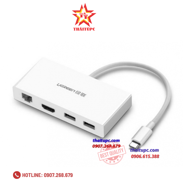 Cáp USB Type-C To HDMI + LAN + USB 3.0 Ugreen (40377) Cáp USB Type-C To HDMI + LAN + USB 3.0 Ugreen (40377)