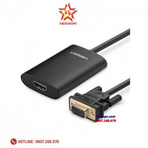 Cáp chuyển VGA to HDMI tích hợp Audio chính hãng Ugreen 40264