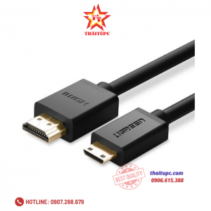 Cáp Mini HDMI Sang HDMI 3m Ugreen 10118 Hỗ Trợ 4K