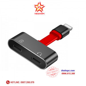 Cáp chuyển lightning ra cổng sạc và heaphone unitek m102a - Hàng Chính Hãng