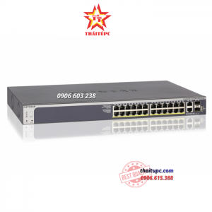 Switch NetGear GS728TX: S3300-28X 28-Port Gigabit Ethernet Stackable Smart Managed Pro Switch with 2 Copper 10G and 2 SFP+ 10G Ports
