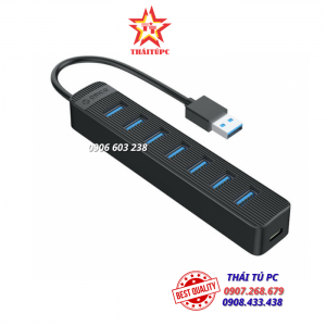Bộ chia USB HUB 7 cổng USB 3.0 Orico TWU3-7A-BK