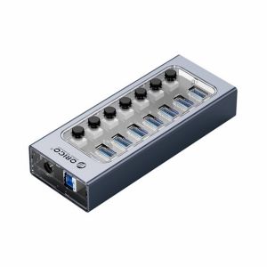 Bộ chia USB HUB 7 cổng USB 3.0 với các công tắc riêng lẻOrico  AT2U3-7AB-GY