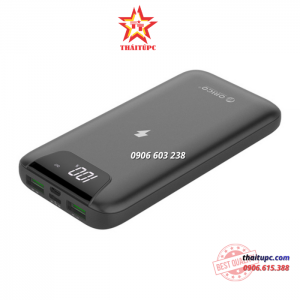 Pin Sạc dự phòng Tích hợp sạc không dây & màn hình LED 10,000mAh Orico WR10-GY