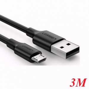 CÁP SẠC MICRO USB 2.0 UGREEN 60827 DÀI 3M MÀU ĐEN