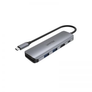 CÁP TYPE-C SANG 2 USB 3.0 + HDMI + TF/SD + PD 100W UNITEK H1107D