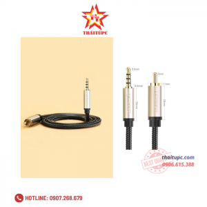Cáp Audio 3.5mm to RCA Coalxial 1.5M Ugreen 20732