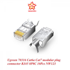 Đầu bấm mạng CAT6A / CAT7 Ugreen 70316 (10 cái) có đầu chụp