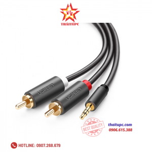 Cáp chuyển Ugreen 10514 3.5mm sang 2 đầu hoa sen 10m