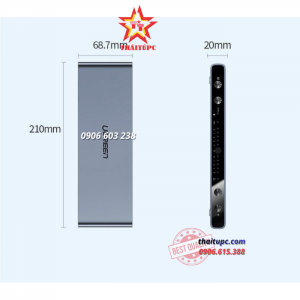 Thiết bị khuếch đại HDMI+USB qua Lan 150met KVM Cao Cấp Ugreen 70438 (Receiver)