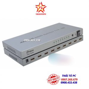 Bộ chia cổng HDMI 1 ra 8 chính hãng Dtech DT-7148 Hỗ trợ 4Kx2K