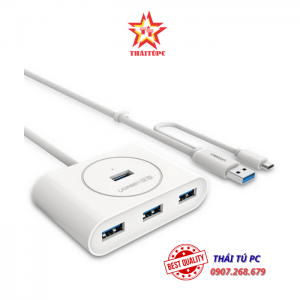 Bộ chia 4 cổng USB 3.0 tích hợp OTG Ugreen 20284