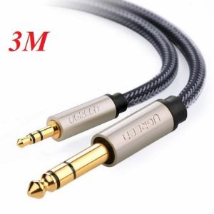 CÁP CHUYỂN ĐỔI ÂM THANH 3.5MM SANG 6.5MM DÀI 3M CHÍNH HÃNG UGREEN 40805