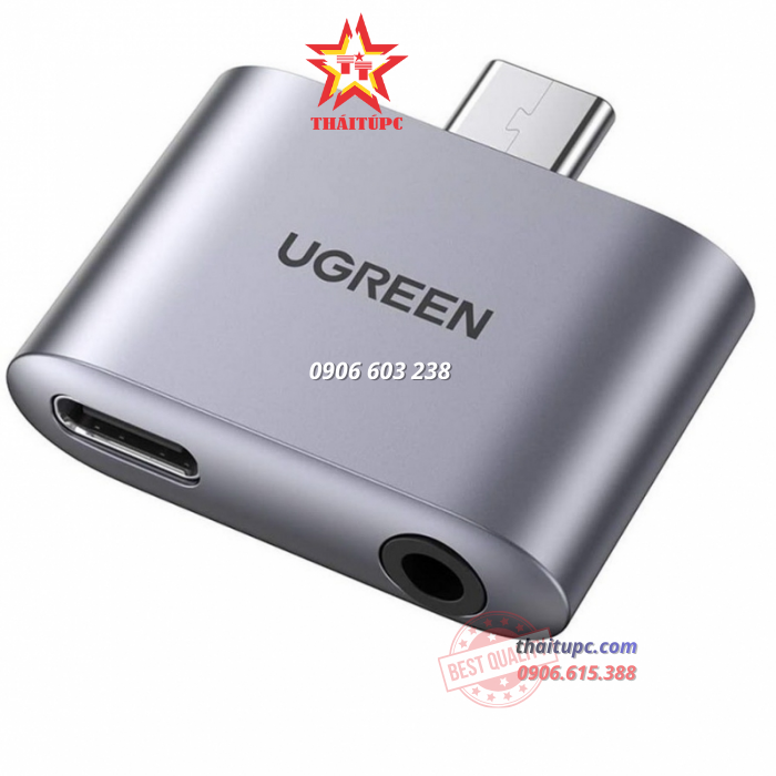ĐẦU CHUYỂN USB TYPE C TO 3.5MM + SẠC PD 30W CHÍNH HÃNG UGREEN 70311 ĐẦU CHUYỂN USB TYPE C TO 3.5MM + SẠC PD 30W CHÍNH HÃNG UGREEN 70311