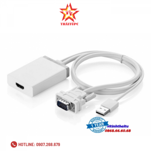 Cáp chuyển VGA to HDMI tích hợp Audio Ugreen UG-40213 chính hãng