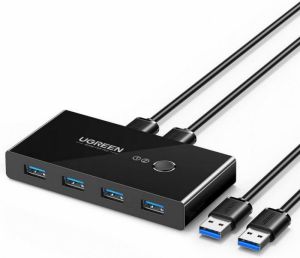 KVM USB 4 CỔNG USB 3.0 DÙNG CHO 2 MÁY TÍNH UGREEN 30768