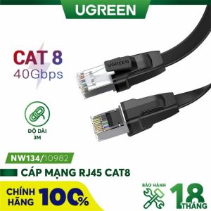CÁP MẠNG ĐÚC SẴN DẸT CAT8 DÀI 5M UGREEN 10983