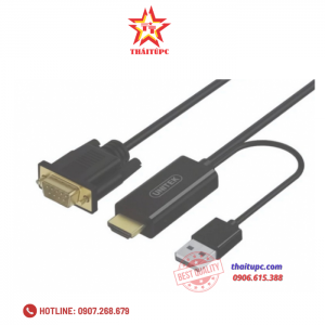 Cáp chuyển đổi HDMI sang VGA, Cáp 3m - Unitek V128DBK