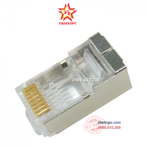 Đầu nối bọc kim loại chống nhiễu RJ-45 Dintek CAT.5e FTP Modular plug (1501-88054)