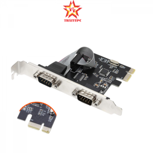 Card PCI-E to RS232 2Port Unitek Y-7504B (Y-7504BBK01), dùng được cho miniPC