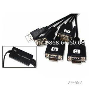 Cáp USB 2.0 -> 4 RS 232 Z-Tek (ZE 552A)