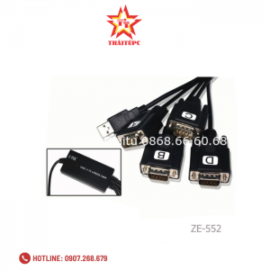 Cáp USB 2.0 -> 4 RS 232 Z-Tek (ZE 552A)
