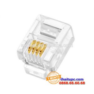 Đầu bấm điện thoại RJ11 (100 cái/ bịch)